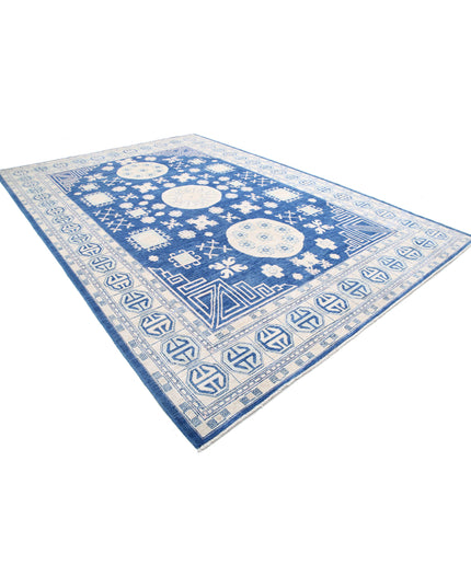 Khotan 9' 8" X 13' 10" Hand Knotted Wool Rug 9' 8" X 13' 10" (295 X 422) / Blue / Wool
