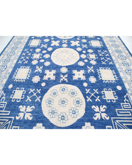 Khotan 9' 8" X 13' 10" Hand Knotted Wool Rug 9' 8" X 13' 10" (295 X 422) / Blue / Wool