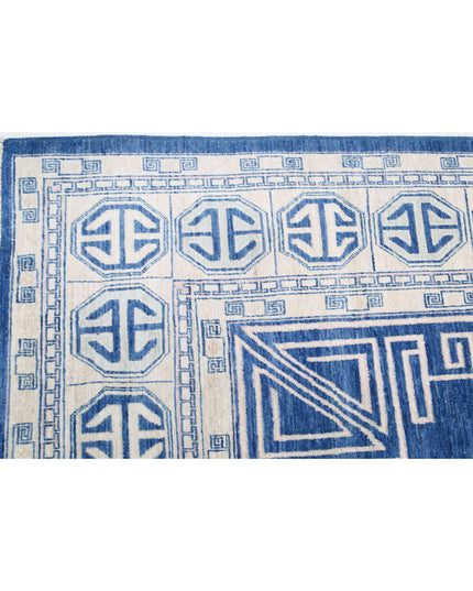Khotan 9' 8" X 13' 10" Hand Knotted Wool Rug 9' 8" X 13' 10" (295 X 422) / Blue / Wool