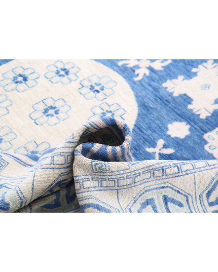 Khotan 9' 8" X 13' 10" Hand Knotted Wool Rug 9' 8" X 13' 10" (295 X 422) / Blue / Wool