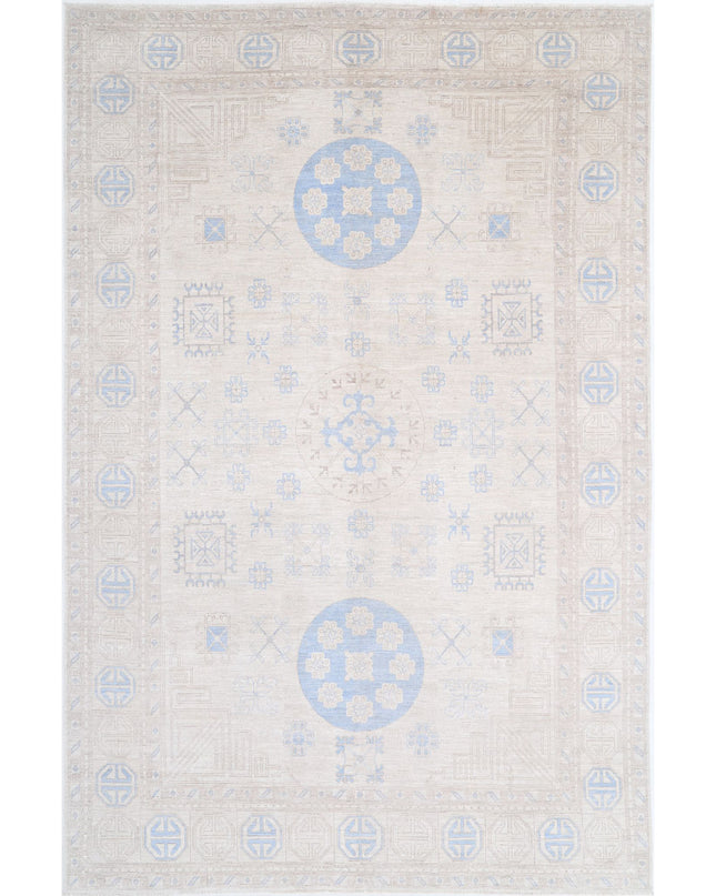 Khotan 9' 10" X 14' 11" Hand Knotted Wool Rug 9' 10" X 14' 11" (300 X 455) / Ivory / Wool