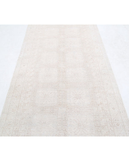 Khotan 3' 10" X 11' 10" Hand Knotted Wool Rug 3' 10" X 11' 10" (117 X 361) / Ivory / Wool