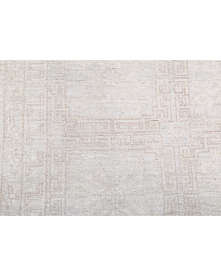 Khotan 3' 10" X 11' 10" Hand Knotted Wool Rug 3' 10" X 11' 10" (117 X 361) / Ivory / Wool