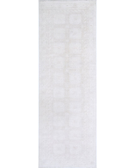 Khotan 3' 10" X 11' 10" Hand Knotted Wool Rug 3' 10" X 11' 10" (117 X 361) / Ivory / Wool