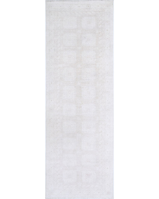 Khotan 3' 10" X 11' 10" Hand Knotted Wool Rug 3' 10" X 11' 10" (117 X 361) / Ivory / Wool