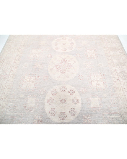 Khotan 8' 1" X 9' 10" Hand Knotted Wool Rug 8' 1" X 9' 10" (246 X 300) / Grey / Wool