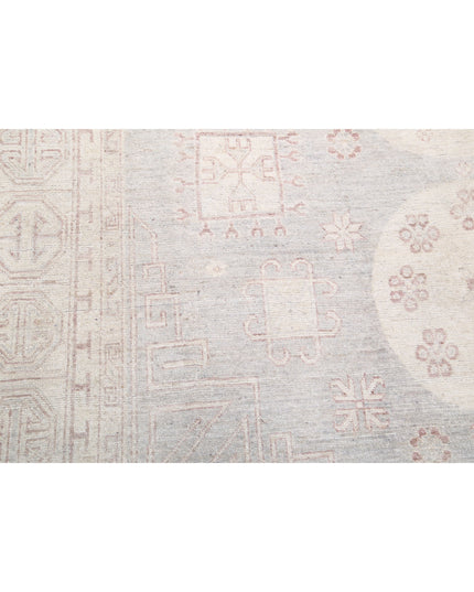 Khotan 8' 1" X 9' 10" Hand Knotted Wool Rug 8' 1" X 9' 10" (246 X 300) / Grey / Wool