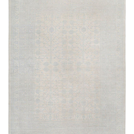 Khotan 10' 3" X 13' 9" Hand Knotted Wool Rug 10' 3" X 13' 9" (312 X 419) / Ivory / Wool