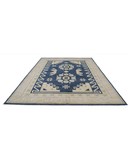 Khotan 8' 10" X 12' 4" Hand Knotted Wool Rug 8' 10" X 12' 4" (269 X 376) / Blue / Wool