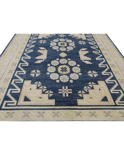 Khotan 8' 10" X 12' 4" Hand Knotted Wool Rug 8' 10" X 12' 4" (269 X 376) / Blue / Wool
