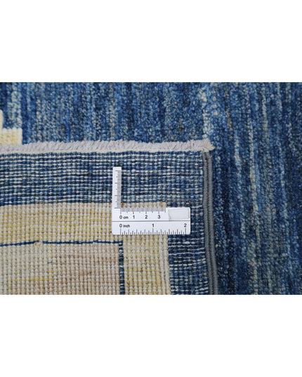 Khotan 8' 10" X 12' 4" Hand Knotted Wool Rug 8' 10" X 12' 4" (269 X 376) / Blue / Wool