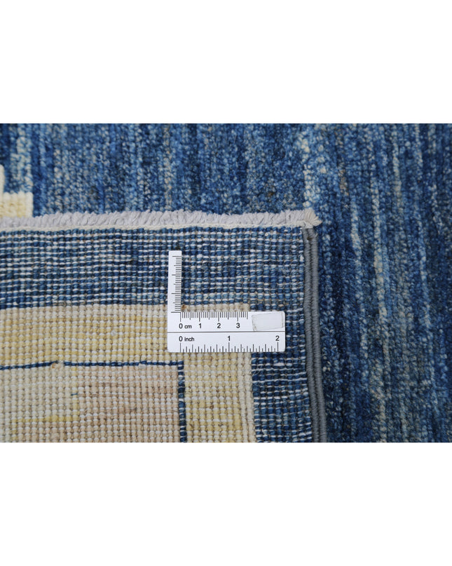 Khotan 8' 10" X 12' 4" Hand Knotted Wool Rug 8' 10" X 12' 4" (269 X 376) / Blue / Wool