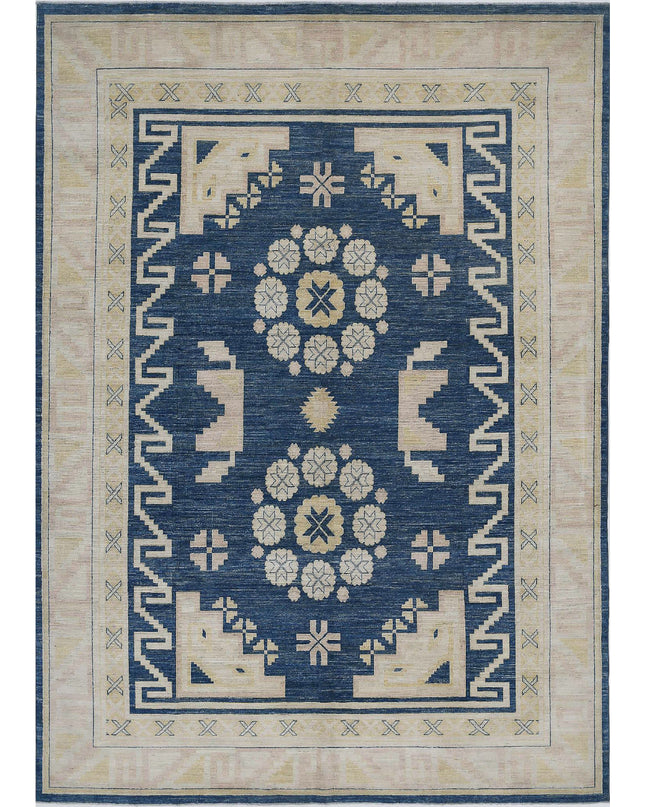 Khotan 8' 10" X 12' 4" Hand Knotted Wool Rug 8' 10" X 12' 4" (269 X 376) / Blue / Wool