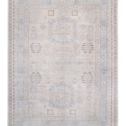 Khotan 9' 10" X 13' 7" Hand Knotted Wool Rug 9' 10" X 13' 7" (300 X 414) / Ivory / Wool