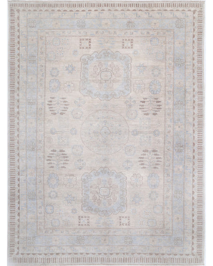 Khotan 9' 10" X 13' 7" Hand Knotted Wool Rug 9' 10" X 13' 7" (300 X 414) / Ivory / Wool