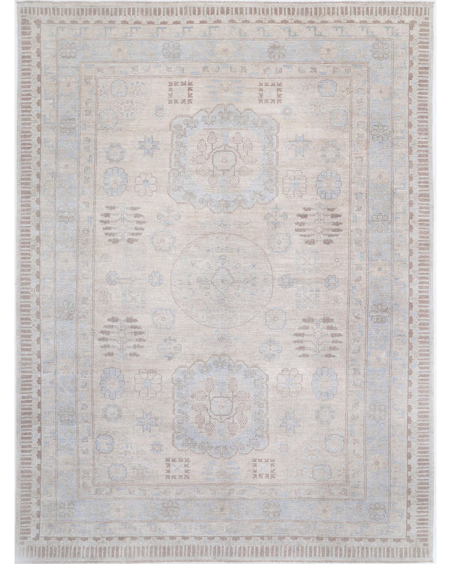 Khotan 9' 10" X 13' 7" Hand Knotted Wool Rug 9' 10" X 13' 7" (300 X 414) / Ivory / Wool