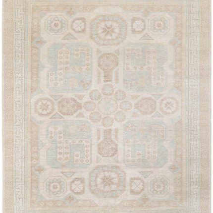 Khotan 9' 1" X 10' 11" Hand Knotted Wool Rug 9' 1" X 10' 11" (277 X 333) / Ivory / Wool
