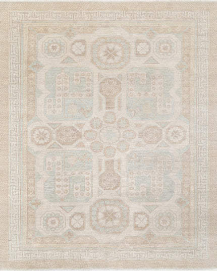 Khotan 9' 1" X 10' 11" Hand Knotted Wool Rug 9' 1" X 10' 11" (277 X 333) / Ivory / Wool