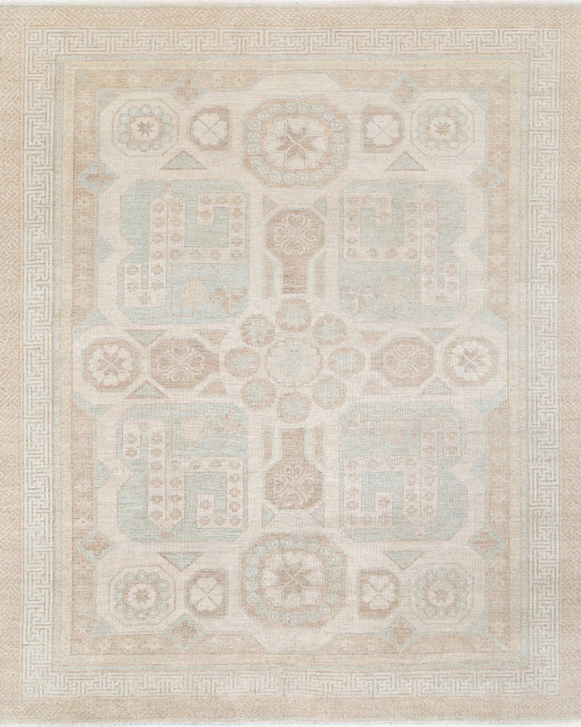 Khotan 9' 1" X 10' 11" Hand Knotted Wool Rug 9' 1" X 10' 11" (277 X 333) / Ivory / Wool
