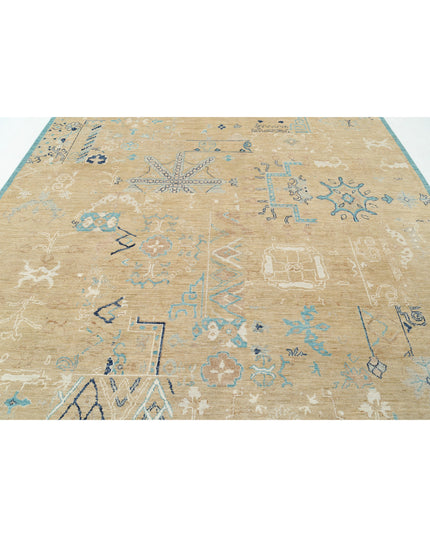 Khotan 8' 10" X 12' 6" Hand Knotted Wool Rug 8' 10" X 12' 6" (269 X 381) / Gold / Wool