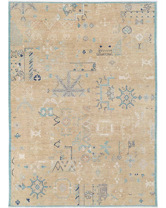 Khotan 8' 10" X 12' 6" Hand Knotted Wool Rug 8' 10" X 12' 6" (269 X 381) / Gold / Wool