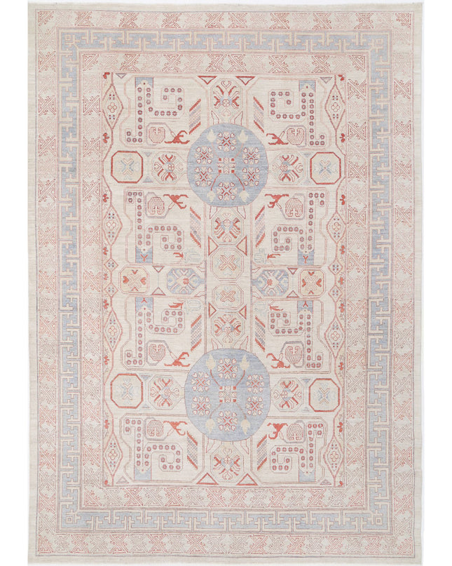 Khotan 9' 9" X 13' 10" Hand Knotted Wool Rug 9' 9" X 13' 10" (297 X 422) / Ivory / Wool