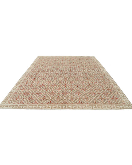 Khotan 9' 2" X 11' 8" Hand Knotted Wool Rug 9' 2" X 11' 8" (280 X 356) / Taupe / Wool