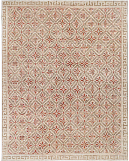 Khotan 9' 2" X 11' 8" Hand Knotted Wool Rug 9' 2" X 11' 8" (280 X 356) / Taupe / Wool