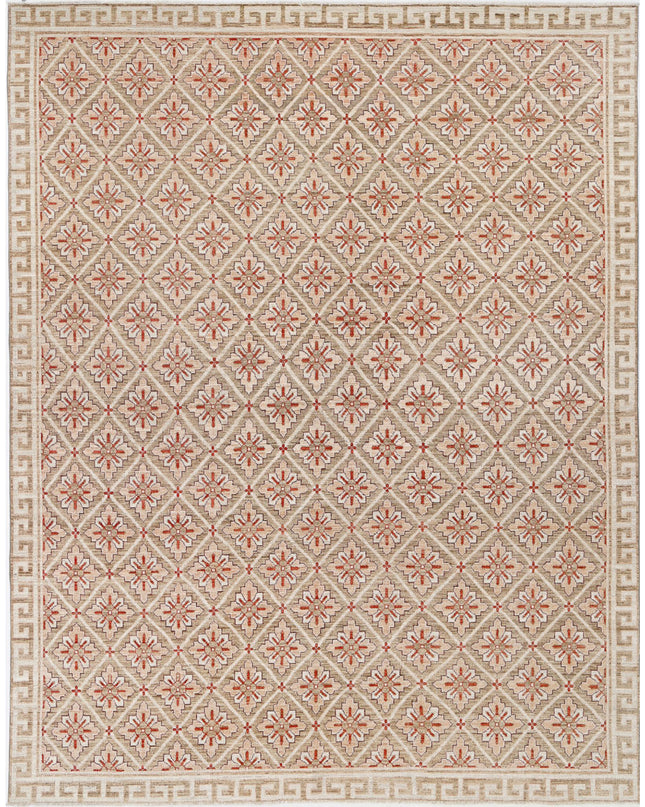 Khotan 9' 2" X 11' 8" Hand Knotted Wool Rug 9' 2" X 11' 8" (280 X 356) / Taupe / Wool