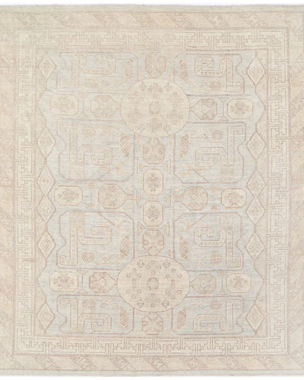 Khotan 8' 2" X 9' 5" Hand Knotted Wool Rug 8' 2" X 9' 5" (249 X 287) / Blue / Wool