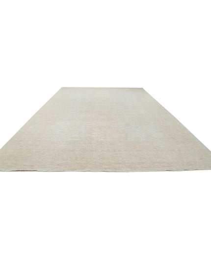 Khotan 11' 8" X 17' 11" Hand Knotted Wool Rug 11' 8" X 17' 11" (356 X 546) / Blue / Wool