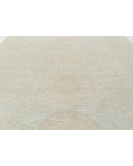 Khotan 11' 8" X 17' 11" Hand Knotted Wool Rug 11' 8" X 17' 11" (356 X 546) / Blue / Wool