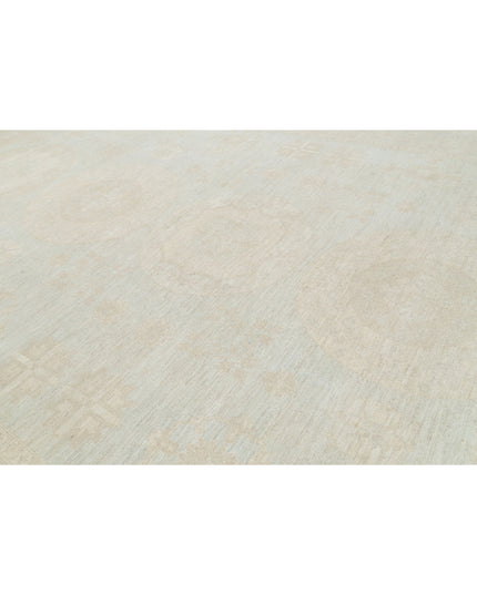 Khotan 11' 8" X 17' 11" Hand Knotted Wool Rug 11' 8" X 17' 11" (356 X 546) / Blue / Wool