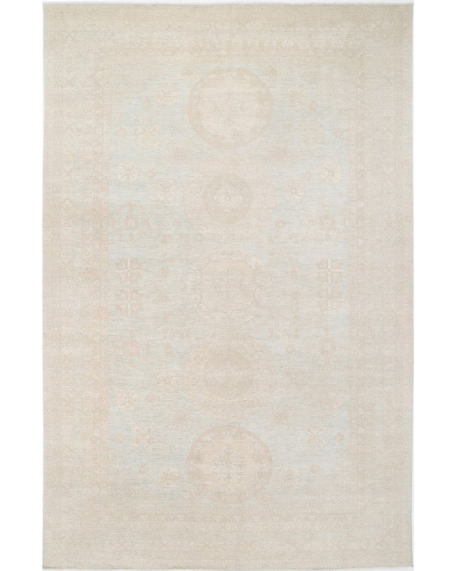 Khotan 11' 8" X 17' 11" Hand Knotted Wool Rug 11' 8" X 17' 11" (356 X 546) / Blue / Wool