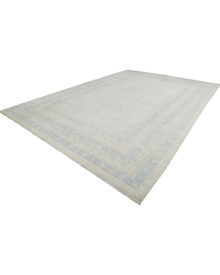 Khotan 12' 3" X 17' 9" Hand Knotted Wool Rug 12' 3" X 17' 9" (373 X 541) / Silver / Wool