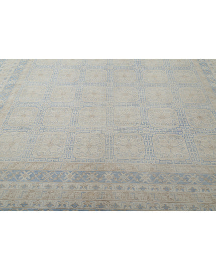 Khotan 12' 3" X 17' 9" Hand Knotted Wool Rug 12' 3" X 17' 9" (373 X 541) / Silver / Wool