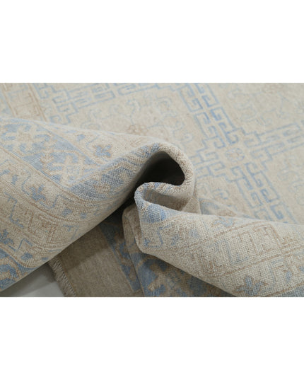 Khotan 12' 3" X 17' 9" Hand Knotted Wool Rug 12' 3" X 17' 9" (373 X 541) / Silver / Wool