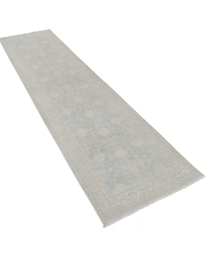Khotan 2' 5" X 9' 11" Hand Knotted Wool Rug 2' 5" X 9' 11" (74 X 302) / Grey / Wool