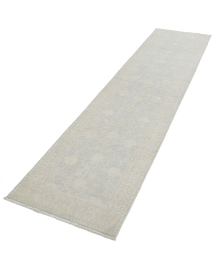 Khotan 2' 5" X 9' 11" Hand Knotted Wool Rug 2' 5" X 9' 11" (74 X 302) / Grey / Wool