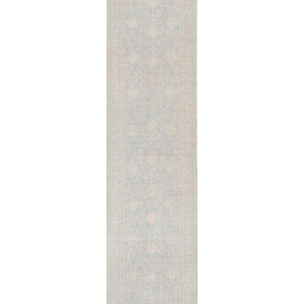 Khotan 2' 5" X 9' 11" Hand Knotted Wool Rug 2' 5" X 9' 11" (74 X 302) / Grey / Wool