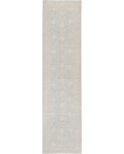 Khotan 2' 5" X 9' 11" Hand Knotted Wool Rug 2' 5" X 9' 11" (74 X 302) / Grey / Wool