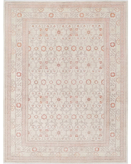 Khotan 9' 0" X 11' 7" Hand Knotted Wool Rug 9' 0" X 11' 7" (274 X 353) / Ivory / Wool