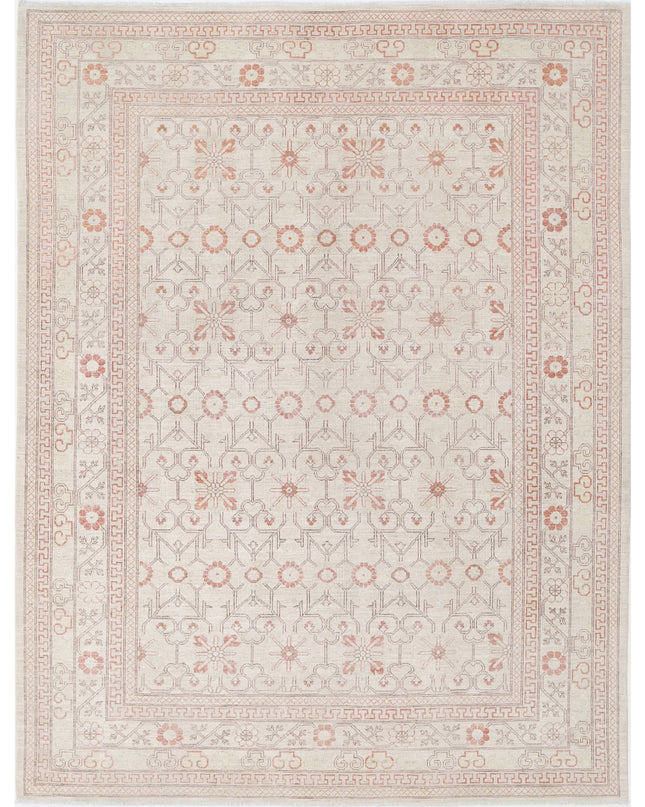 Khotan 9' 0" X 11' 7" Hand Knotted Wool Rug 9' 0" X 11' 7" (274 X 353) / Ivory / Wool