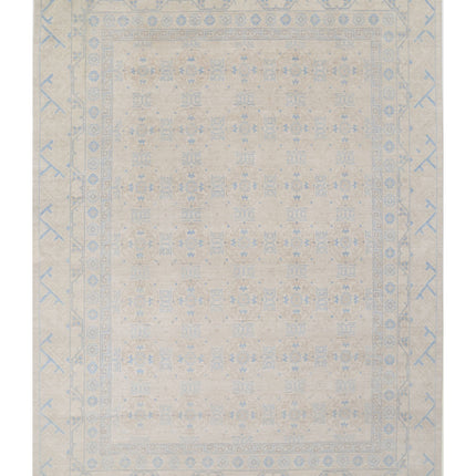Khotan 8' 9" X 11' 11" Hand Knotted Wool Rug 8' 9" X 11' 11" (267 X 363) / Taupe / Wool