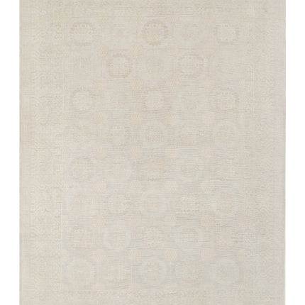 Khotan 8' 10" X 11' 10" Hand Knotted Wool Rug 8' 10" X 11' 10" (269 X 361) / Grey / Wool