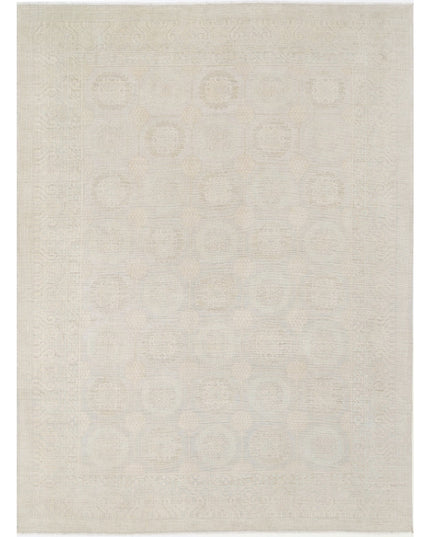 Khotan 8' 10" X 11' 10" Hand Knotted Wool Rug 8' 10" X 11' 10" (269 X 361) / Grey / Wool