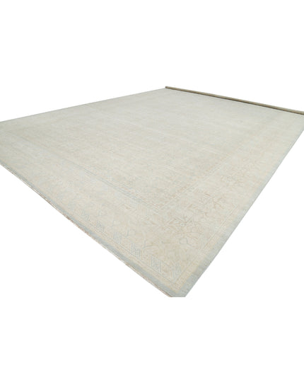 Khotan 15' 4" X 23' 0" Hand Knotted Wool Rug 15' 4" X 23' 0" (467 X 701) / Green / Wool