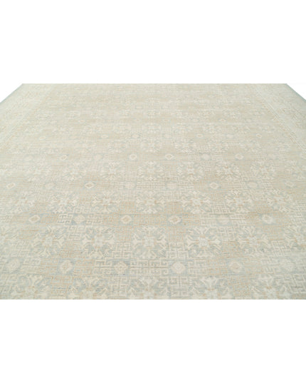 Khotan 15' 4" X 23' 0" Hand Knotted Wool Rug 15' 4" X 23' 0" (467 X 701) / Green / Wool