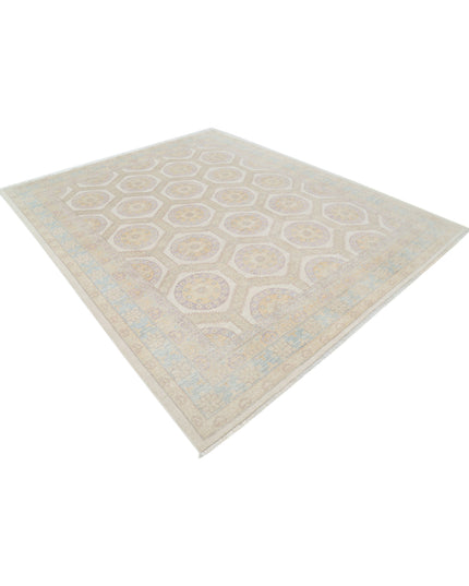 Khotan 8' 0" X 9' 10" Hand Knotted Wool Rug 8' 0" X 9' 10" (244 X 300) / Ivory / Wool