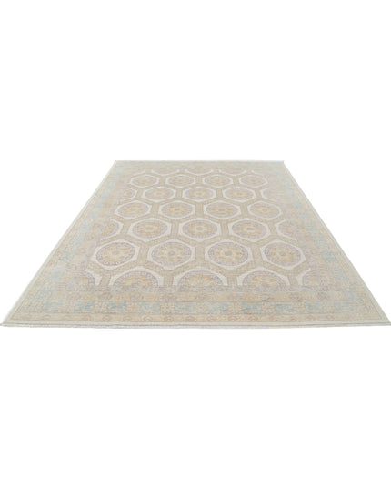 Khotan 8' 0" X 9' 10" Hand Knotted Wool Rug 8' 0" X 9' 10" (244 X 300) / Ivory / Wool